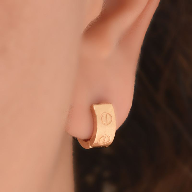 گوشواره طلا 18 عیار زنانه طلای مستجابی کد 10 - 2