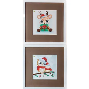 تابلو اتاق کودک طرح حیوانات کد 12 مجموعه دو عددی