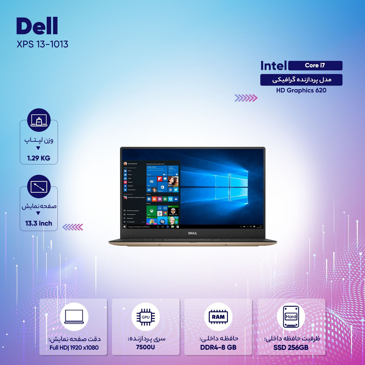 لپ تاپ 13 اینچی دل مدل XPS 13-1013