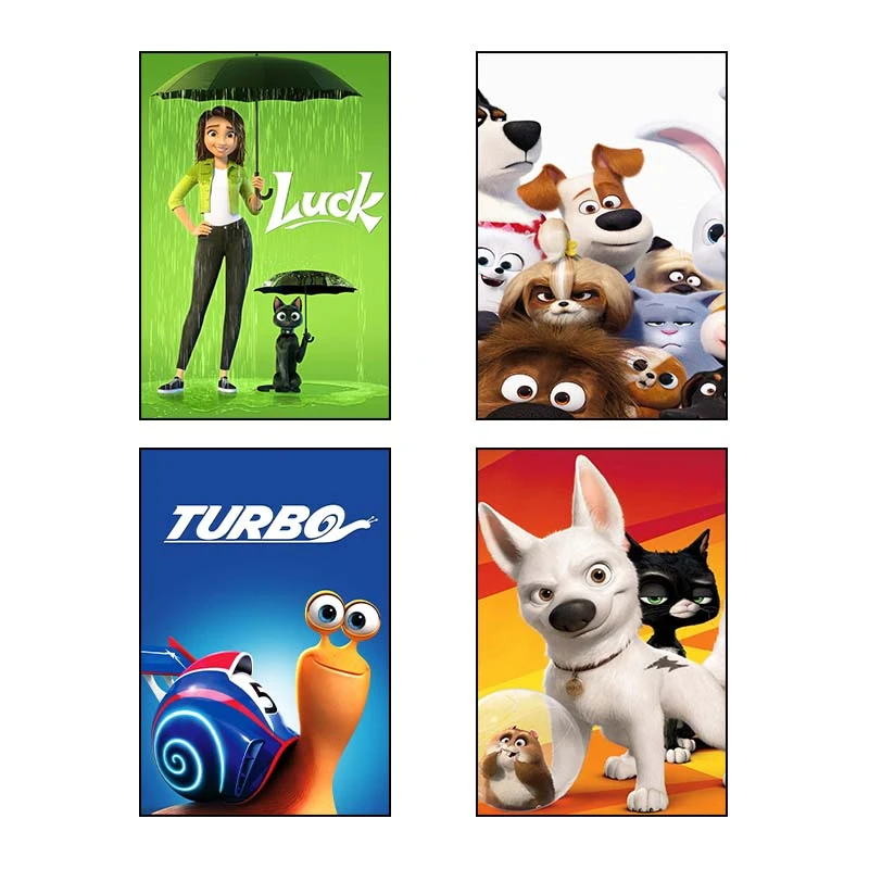 تابلو شاسي کارنيکا طرح انیمیشن Animation کد 97213 مجموعه 4 عددی