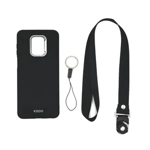 Leather design cover code KDOO0 suitable for Xiaomi Poco M2 Pro / Redmi Note 9S / Note 9 Pro mobile phone with neck strap