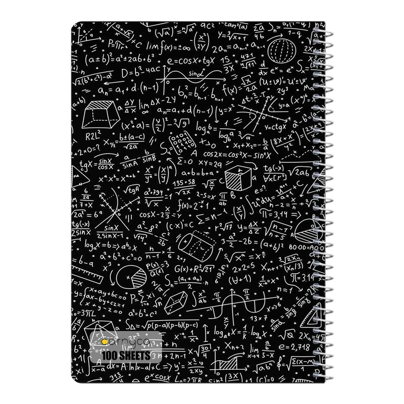 دفتر مشق 100 برگ سیمی کارنیکا طرح ریاضیات Mathematics کد 77005