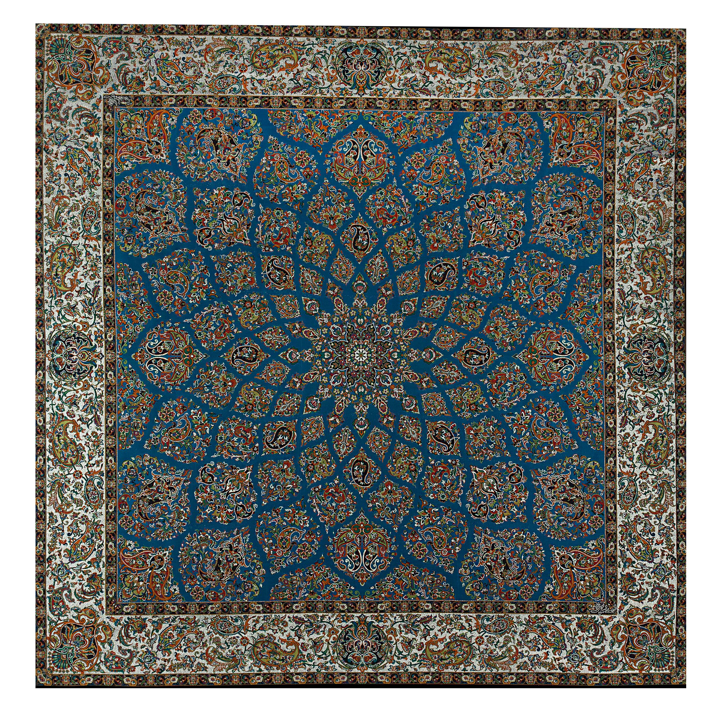 رومیزی ترمه رضایی یزد طرح زندیه کد 2124010402000