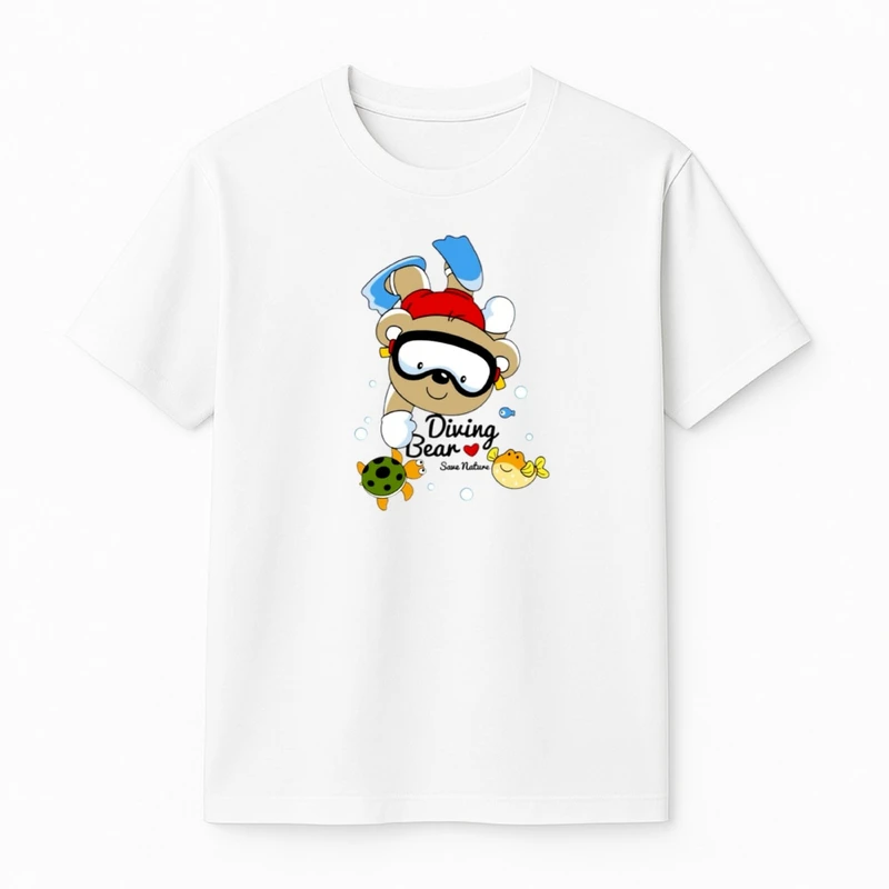 تی‌شرت آستین کوتاه پسرانه مدل خرس راننده 