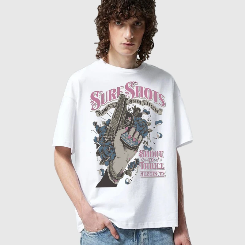 تی شرت آستین کوتاه مردانه مدل پینک گان z558