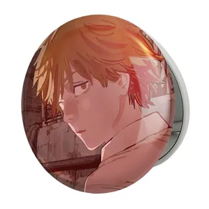 آینه جیبی خندالو طرح دنجی انیمه مرد اره ای Chainsaw Man مدل تاشو کد 17949 