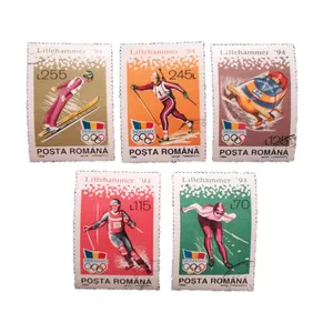 تمبر یادگاری مدل اسکی ورزشی کد DS4880 مجموعه 5 عددی