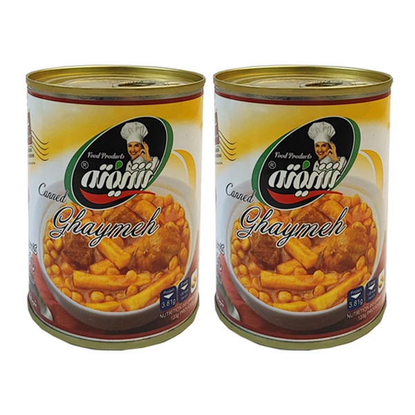 کنسرو خورشت قیمه و سیب زمینی با سویا  شیفته - 370 گرم بسته 2 عددی