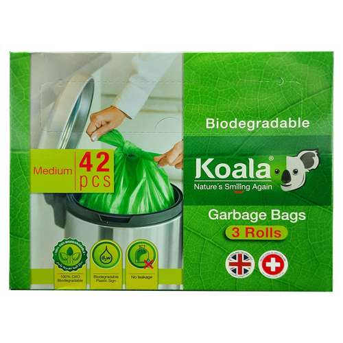 کیسه زباله کوالا مدل Biodegradable سایز متوسط بسته 42 عددی