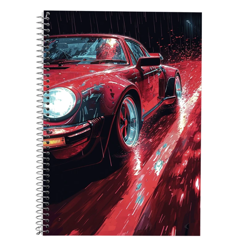 دفتر زبان 50 برگ مدوپد مدل دو خط طرح need for speed کد DF13609