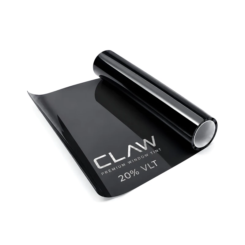 برچسب دودی شیشه خودرو کلاو مدل ضد خش 20 درصد آنتی یووی دو لایه کد claw-tat-20-2 رول 4 متری