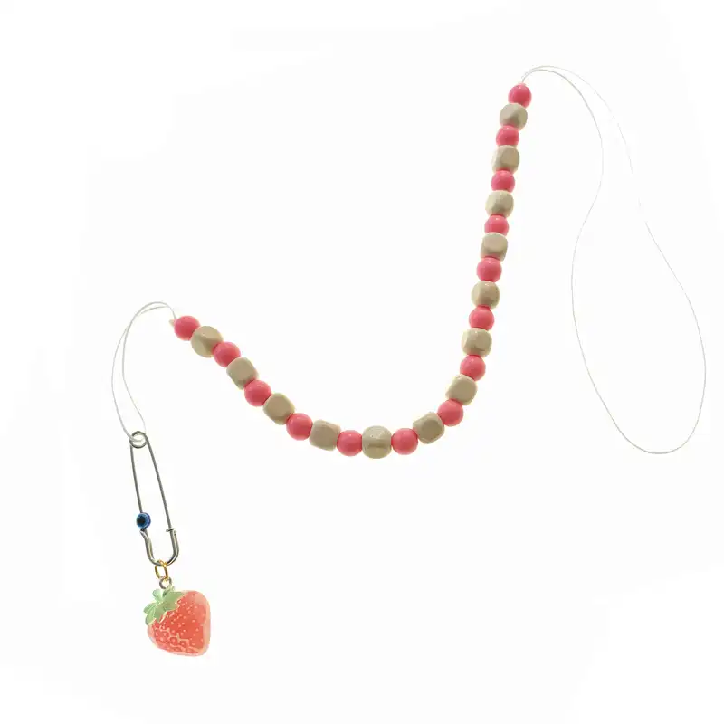 زنجیر پستانک مدل توت فرنگی کد 02