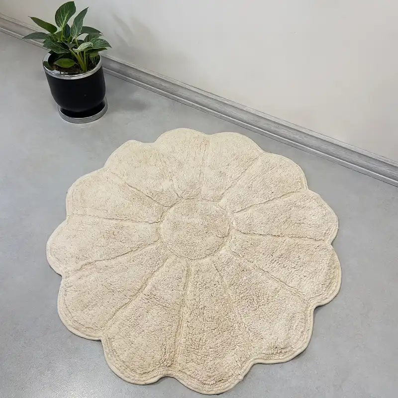 پادری طرح گل گرد سایز 90×90 سانتی متر