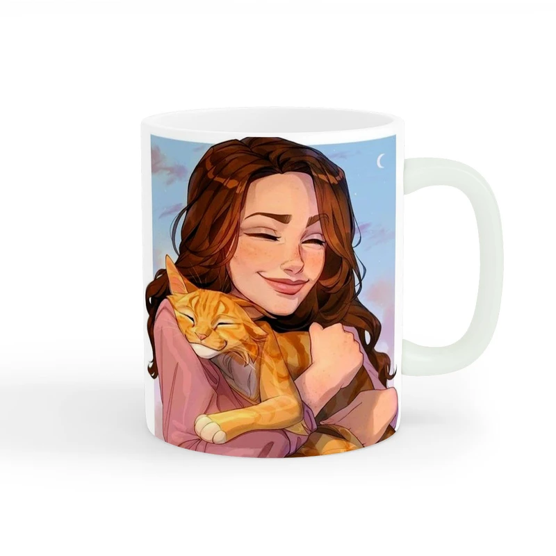 ماگ طرح دخترانه دختر جذاب کد wall-8273