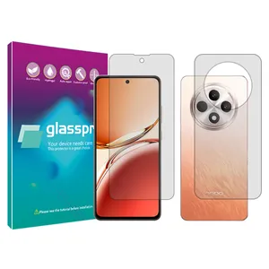 Glasspro Resistant model Transparent screen protector suitable for Oppo Reno12 F mobile phone Along with the phone back protector