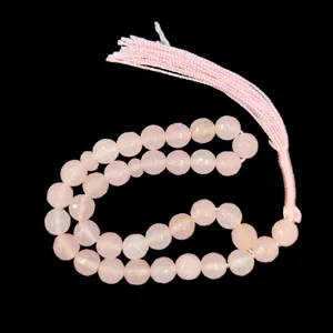 تسبیح نقره جات بافندگان مدل سنگ کوارتز کد 45