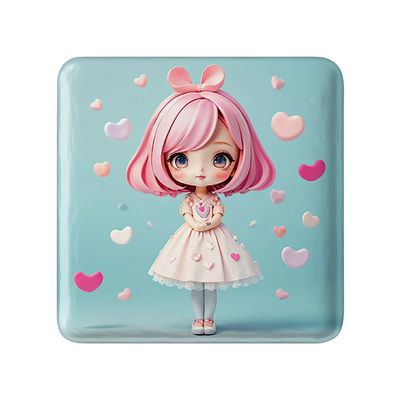 پیکسل خندالو طرح دخترانه (Girlish) مدل مربعی کد 36874