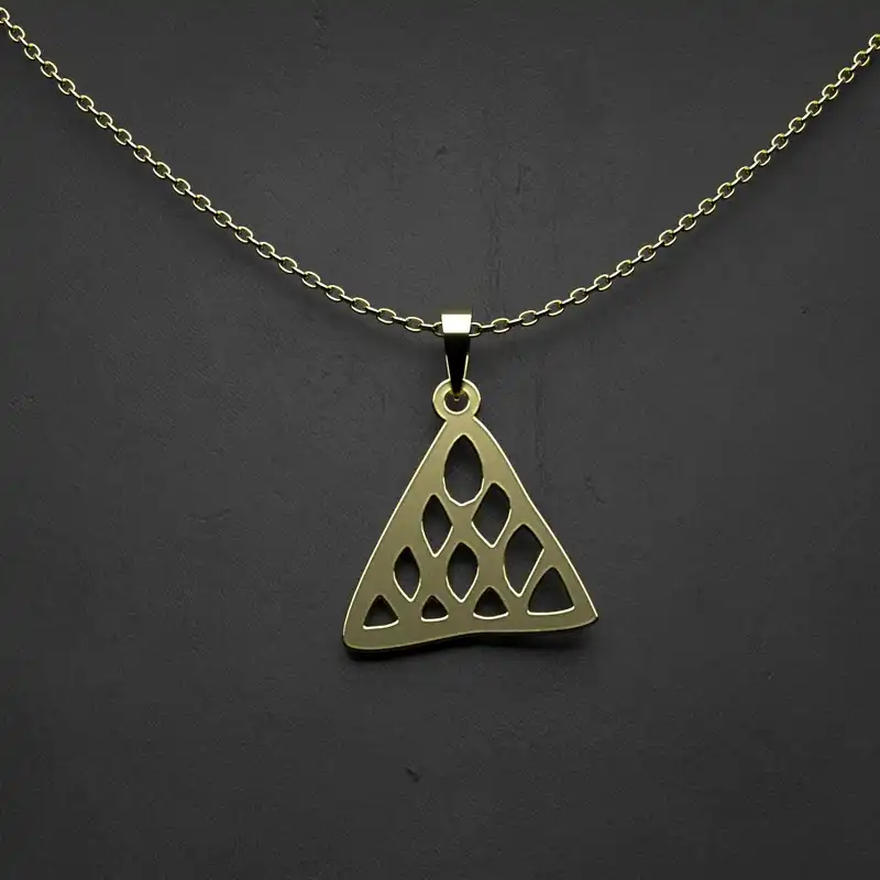 گردنبند طلا 18 عیار زنانه مدوپد مدل هندسی کد N2-1-1121