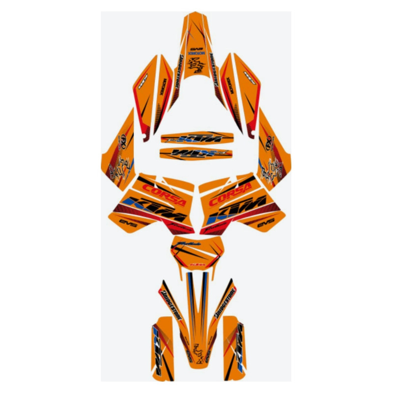 برچسب بدنه موتورسیکلت طرح ktm کد 71