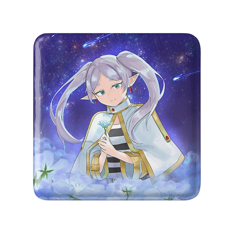 مگنت خندالو طرح انیمه فریرن (Frieren) مدل مربعی کد 33901