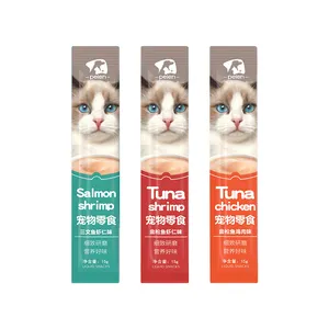  Peien Cat liquid snack with Tuna/Chichen/salmon  15g packs 3in1