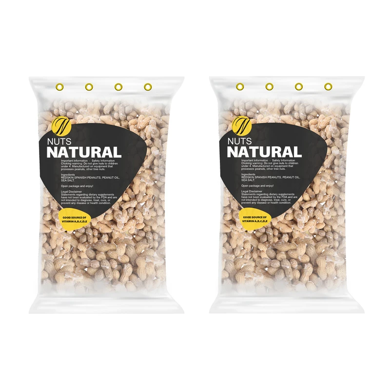 بادام زمینی با پوست شور نچرال - 1 کیلوگرم بسته 2 عددی