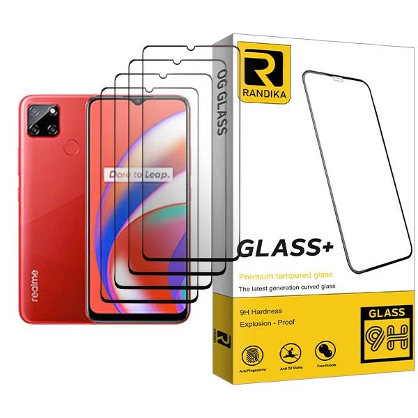 محافظ صفحه نمایش راندیکا مدل Randika Glass MIX004 مناسب برای گوشی موبایل ریلمی C12 بسته چهار عددی