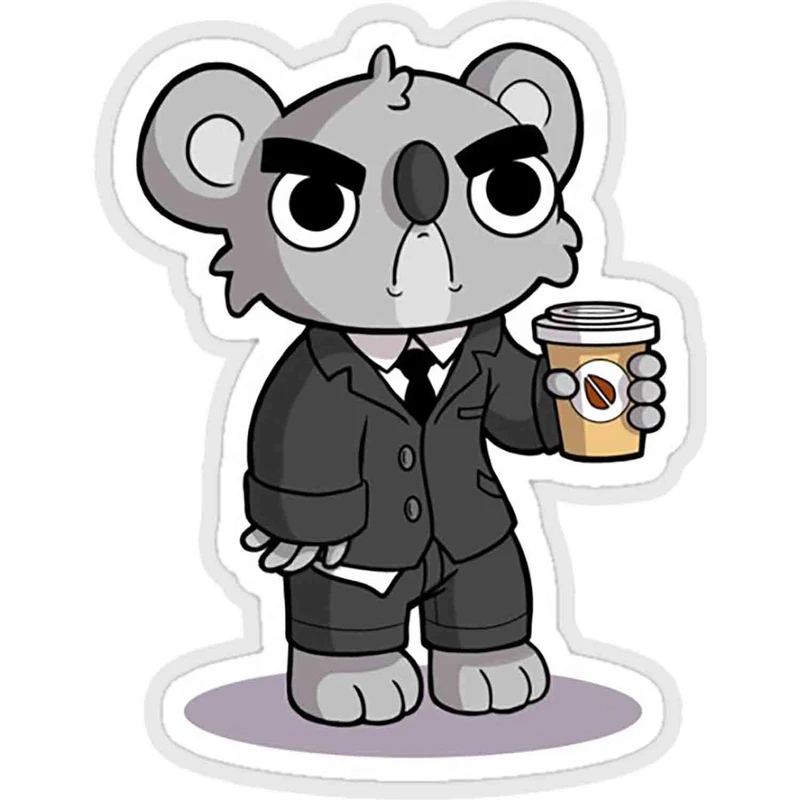 استیکر لپ تاپ طرح grumpy koala کد ST812