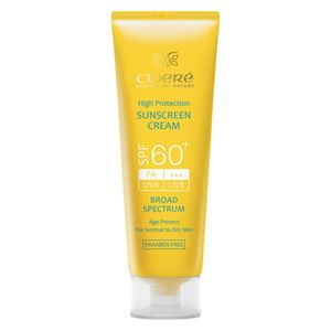 کرم ضد آفتاب بدون رنگ سینره، SPF60، مدل اولترا، مناسب پوست معمولی و خشک و حجم 50 میلی‌لیتر، محافظت کننده در برابر اشعه UVA و UVB، بدون پارابن، +++PA، ضد پیری پوست، با ماندگاری 2 ساعته