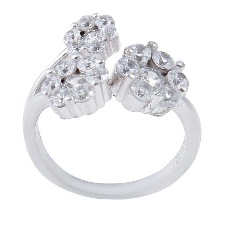 انگشتر نقره زنانه بازرگانی میلادی مدل فانتزی کد AWR_772