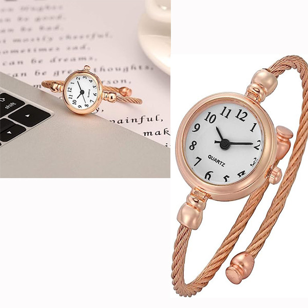 ساعت مچی عقربه ای زنانه مدل ظریف کد roz-add1