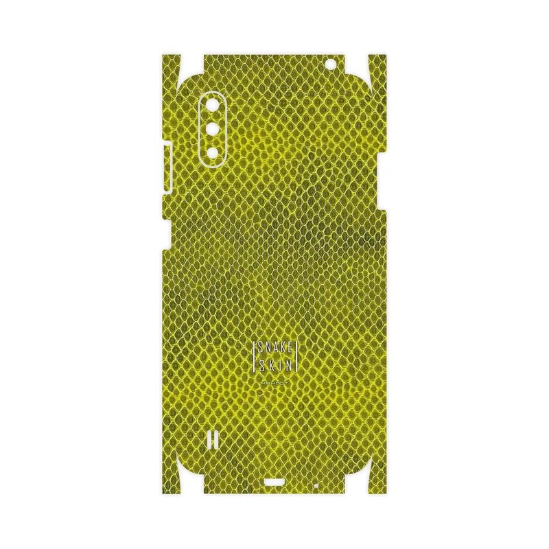 برچسب پوششی ماهوت مدل Yellow Snake Skin-FullSkin مناسب برای گوشی موبایل سامسونگ Galaxy A01