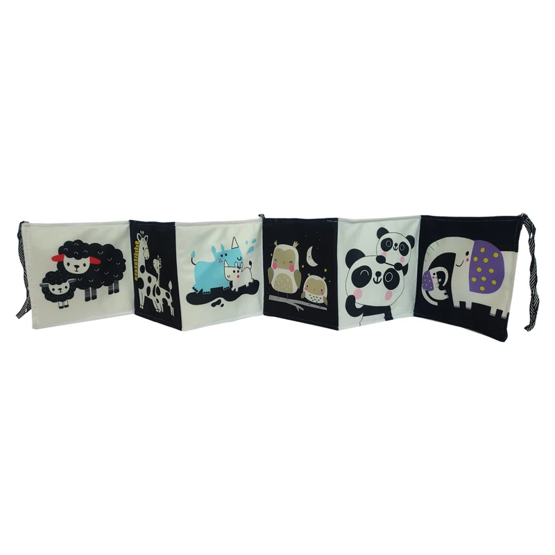 بازی آموزشی  انتشارات ماه کوچولو مدل کتاب پارچه ای دور تختی