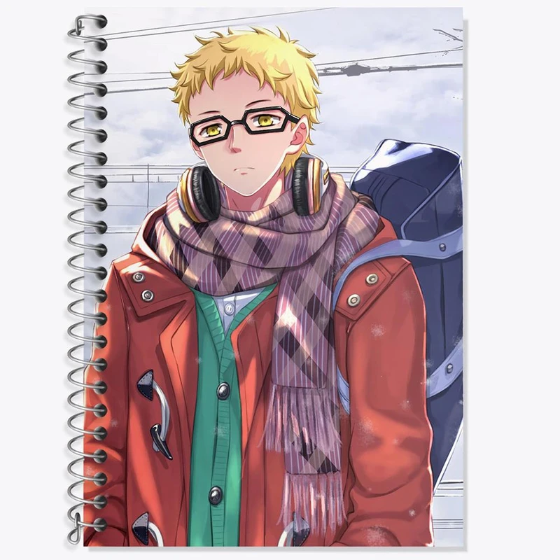 دفتر زبان 50 برگ خندالو مدل سه خط طرح سوکیشیما کئی انیمه آبشار سرنوشت هایکیو کاگیاما کد 11179