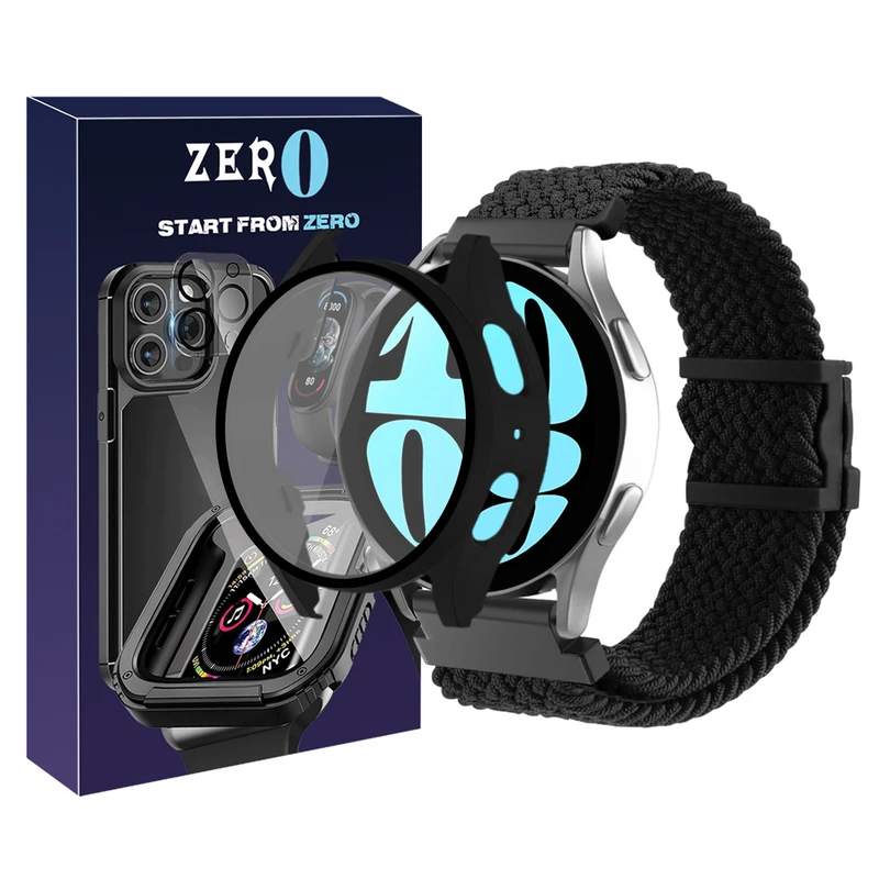 بند زیرو مدل Braided_Mag_GRD مناسب برای ساعت هوشمند سامسونگ Galaxy Watch 6 40mm به همراه کاور