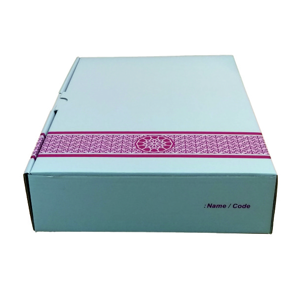 جعبه بسته بندی مدل غذای بیرون بر دو پرسی رنگی کد G2 بسته 25 عددی