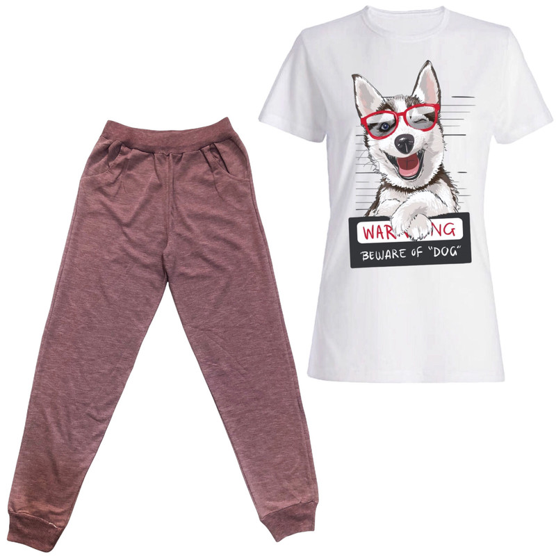 ست تی شرت و شلوار زنانه مدل 515