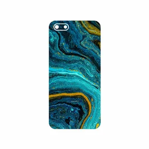 MAHOOT Turquoise marblewith golden streaks Cover Sticker for Huawei Y5 Prime 2018