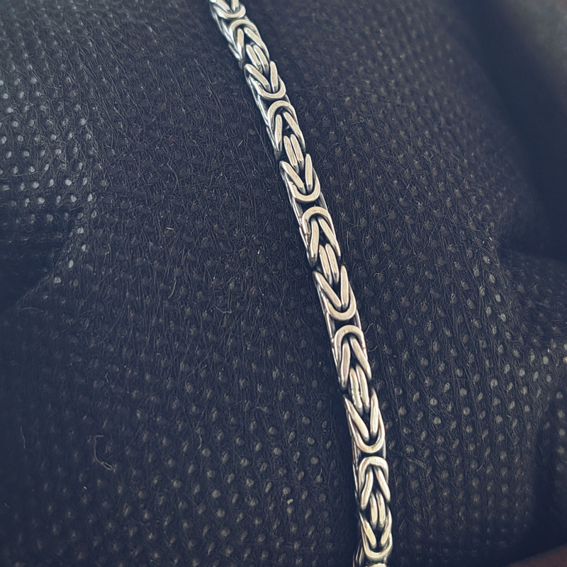 دستبند نقره مردانه ملک زیور مدل کرال طرح سیاه قلم کد 901