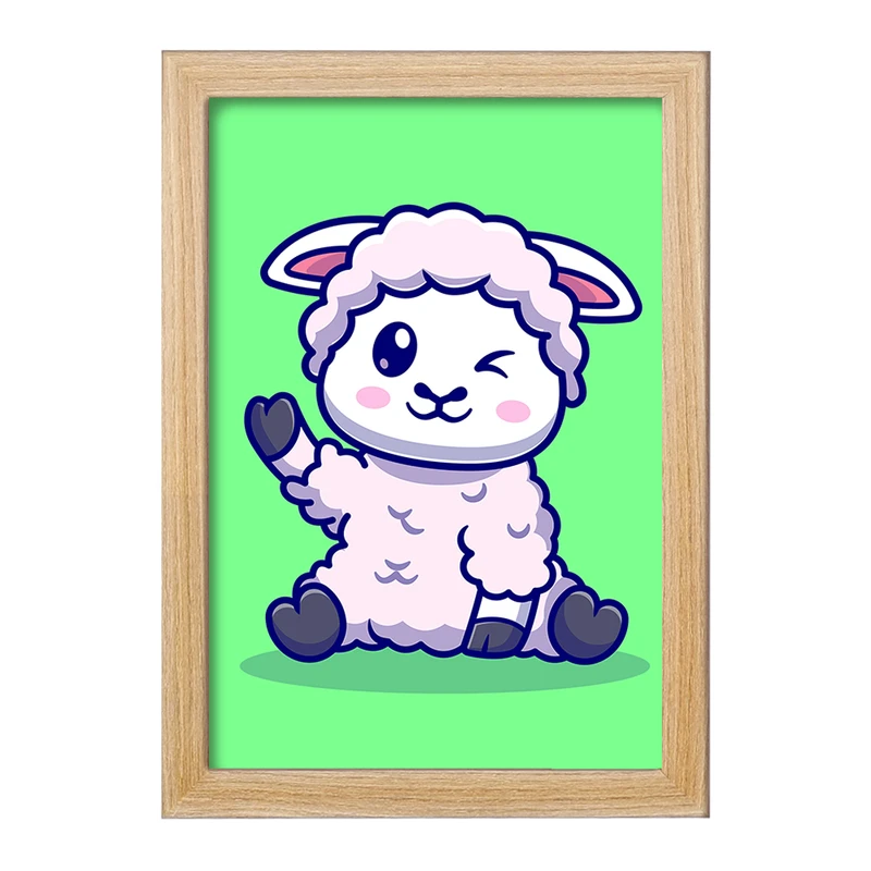 تابلو خندالو مدل  حیوانات بامزه گوسفند کد 25441