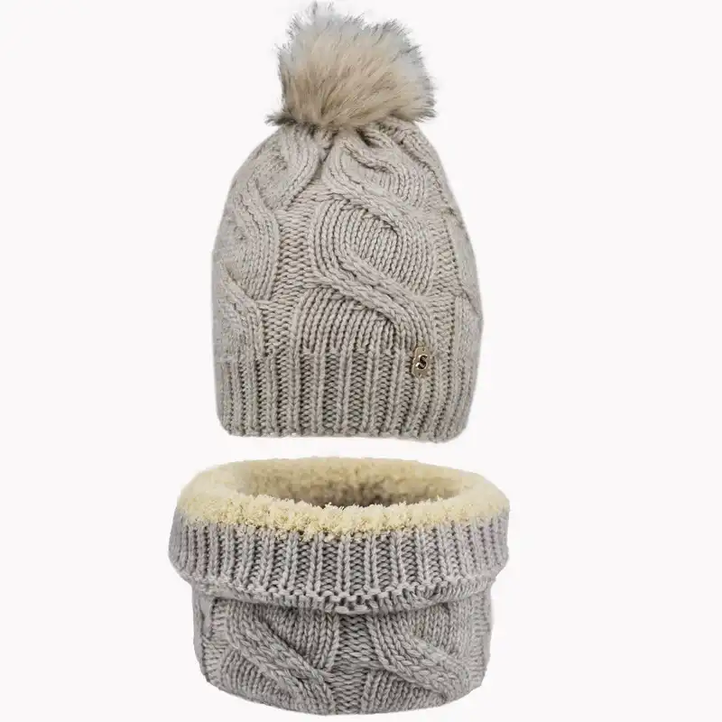 ست کلاه و شال گردن بافتنی مدل sam-303