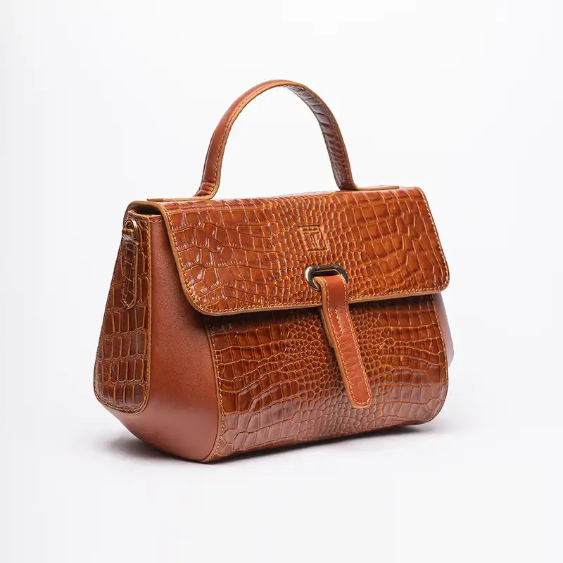 کیف دستی زنانه خانه چرم تبریز مدل نگین - کروکو