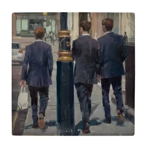 زیر لیوانی  طرح نقاشی مردها در پیاده رو کد    5989854_4930