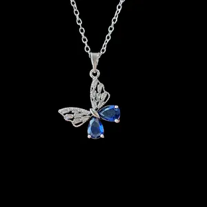 گردنبند دخترانه مدل پروانه ظریف جواهری کد Art95