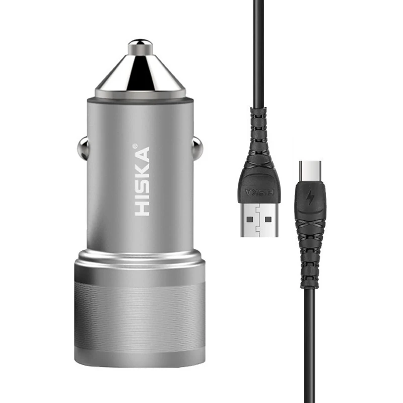 شارژر فندکی هیسکا مدل CC 309 Q به همراه کابل USB-C