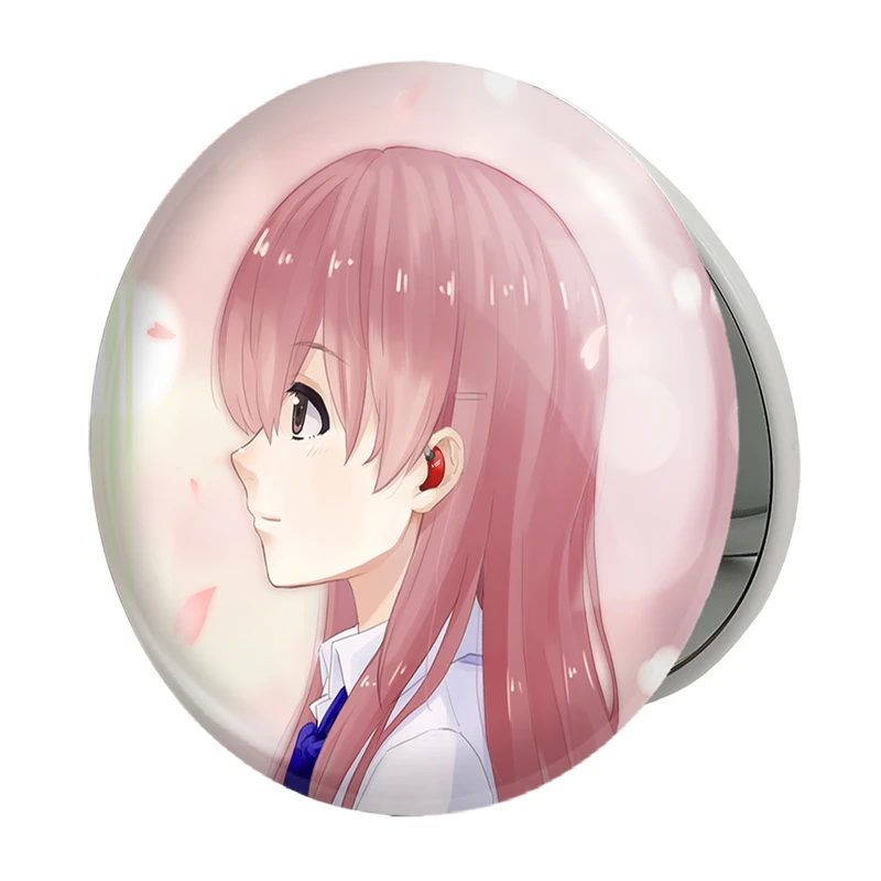 آینه جیبی خندالو طرح شوکو نیشیمیا و شویا ایشیدا انیمه سایلنت ویس A Silent Voice مدل تاشو کد 15834 