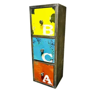 جعبه جواهرات مدل چوبی سه کشو طرح قدیمی کد ABC