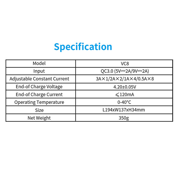 شارژر باتری اکستار مدل VC8