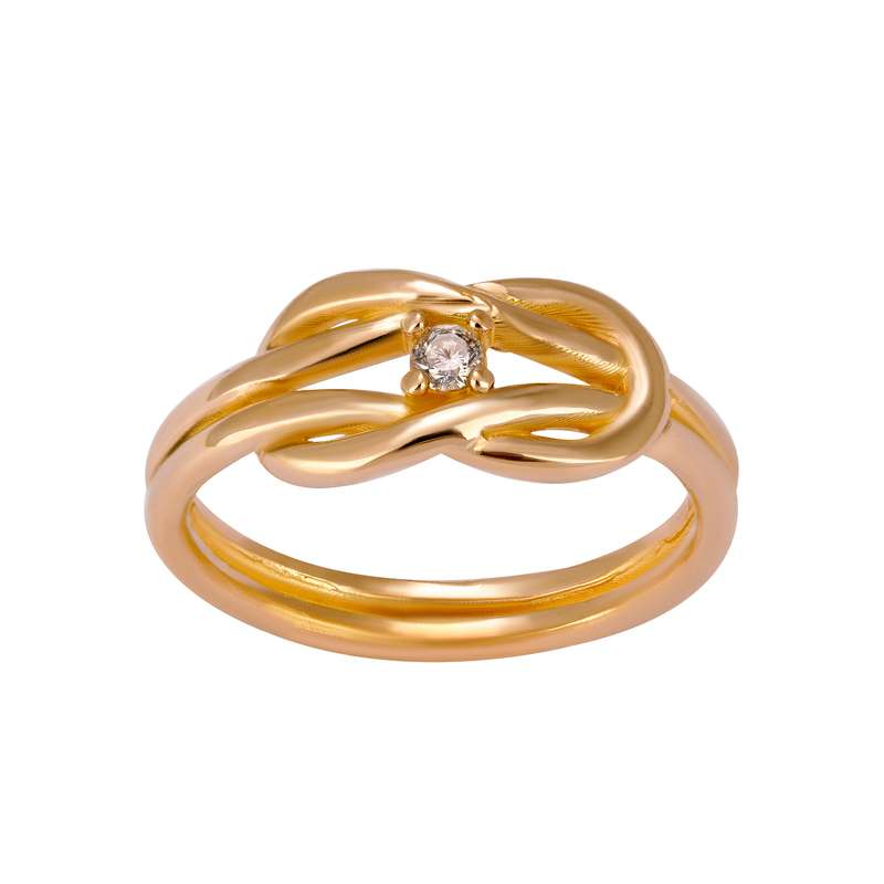 انگشتر طلا 18 عیار زنانه جواهری سون مدل 3621