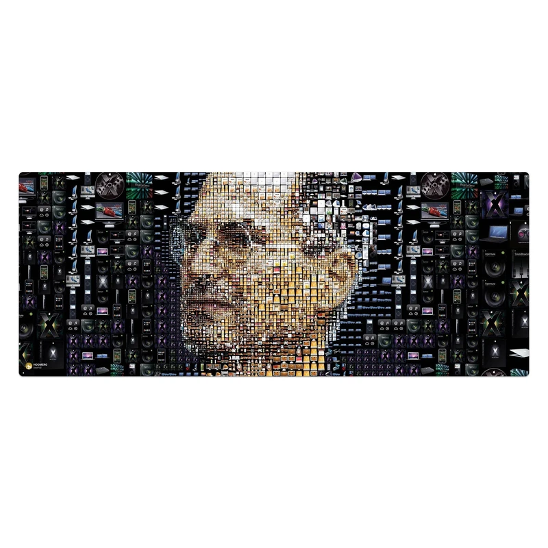 ماوس پد هومرو مدل HX400 طرح Steve Jobs سایز 40x100 سانتی‌متر